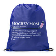 Hockey Drawstring Backpack - Hockey Mom Definition