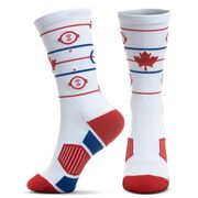 Hockey Woven Mid-Calf Socks - Rink (Canada)