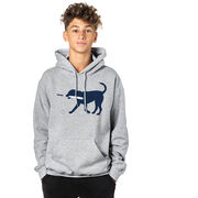 Baseball Hooded Sweatshirt - Navy Baseball Dog