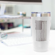 Guys Lacrosse 20 oz. Double Insulated Tumbler - Lax Flag