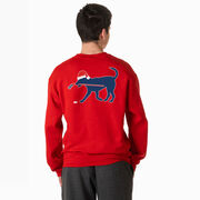 Hockey Crewneck Sweatshirt - Santa Hockey Dog (Back Design)