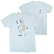 Guys Lacrosse Short Sleeve T-Shirt - Yeti (Walking) (Back Design)