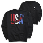 Soccer Crewneck Sweatshirt - USA Patriotic (Back Design)