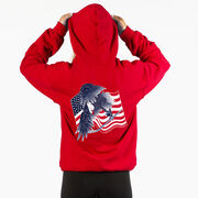 Hockey Hooded Sweatshirt - Hockey Eagle (Back Design) 