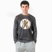 Baseball Long Sleeve Performance Tee - Baseball Bigfoot