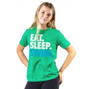 Swimming T-Shirt Short Sleeve Eat. Sleep. Swim.