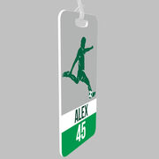 Soccer Bag/Luggage Tag - Personalized Soccer Guy Name and Number