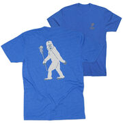 Guys Lacrosse Short Sleeve T-Shirt - Yeti (Walking) (Back Design)