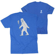 Guys Lacrosse Short Sleeve T-Shirt - Yeti (Walking) (Back Design)