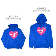 Gymnastics Hooded Sweatshirt - Gymnast Heart
