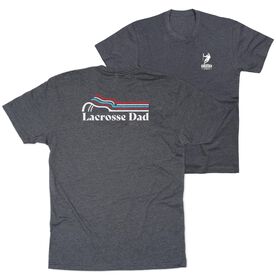 Guys Lacrosse Short Sleeve T-Shirt - Lacrosse Dad Sticks (Back Design)