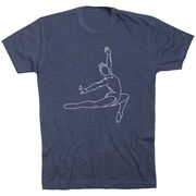 Gymnastics Short Sleeve T-Shirt - Gymnast Sketch