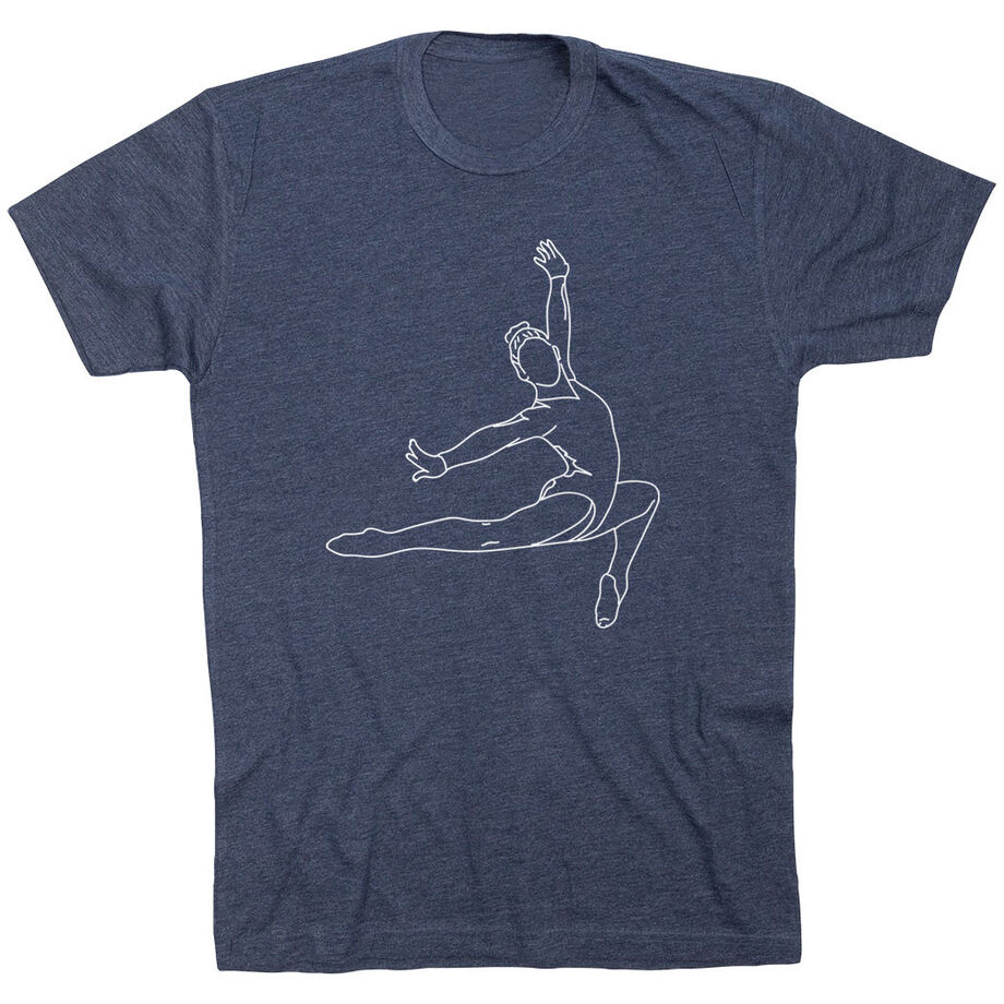 Gymnastics Short Sleeve T-Shirt - Gymnast Sketch