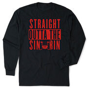 Hockey Tshirt Long Sleeve - Straight Outta The Sin Bin