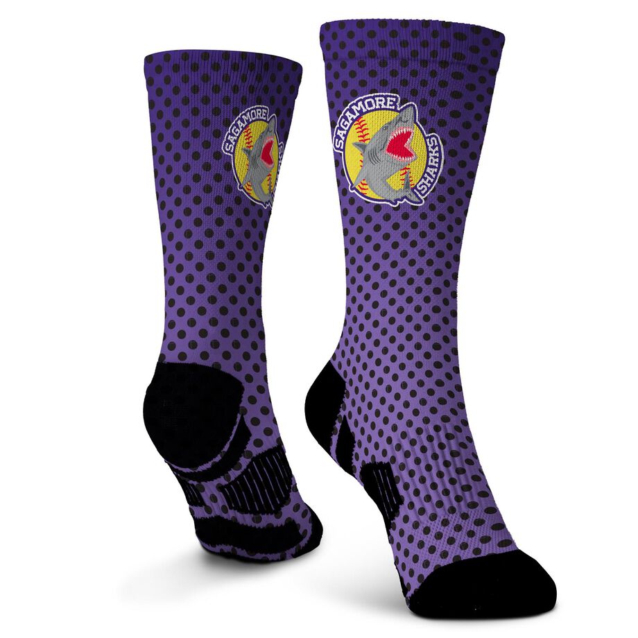 Custom Team Graphic Flex Mid-Calf Socks - Softball