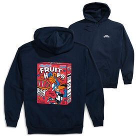 Basketball Hooded Sweatshirt - Fruit Hoops (Back Design)