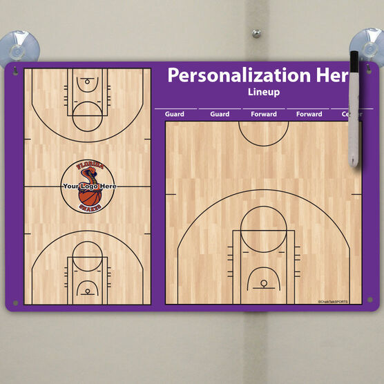 Basketball Custom Dry Erase Coach Board Full And Half Court With Lineup