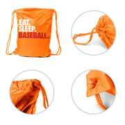 Baseball Sport Pack Cinch Sack Eat. Sleep. Baseball.