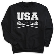 Guys Lacrosse Crewneck Sweatshirt - USA