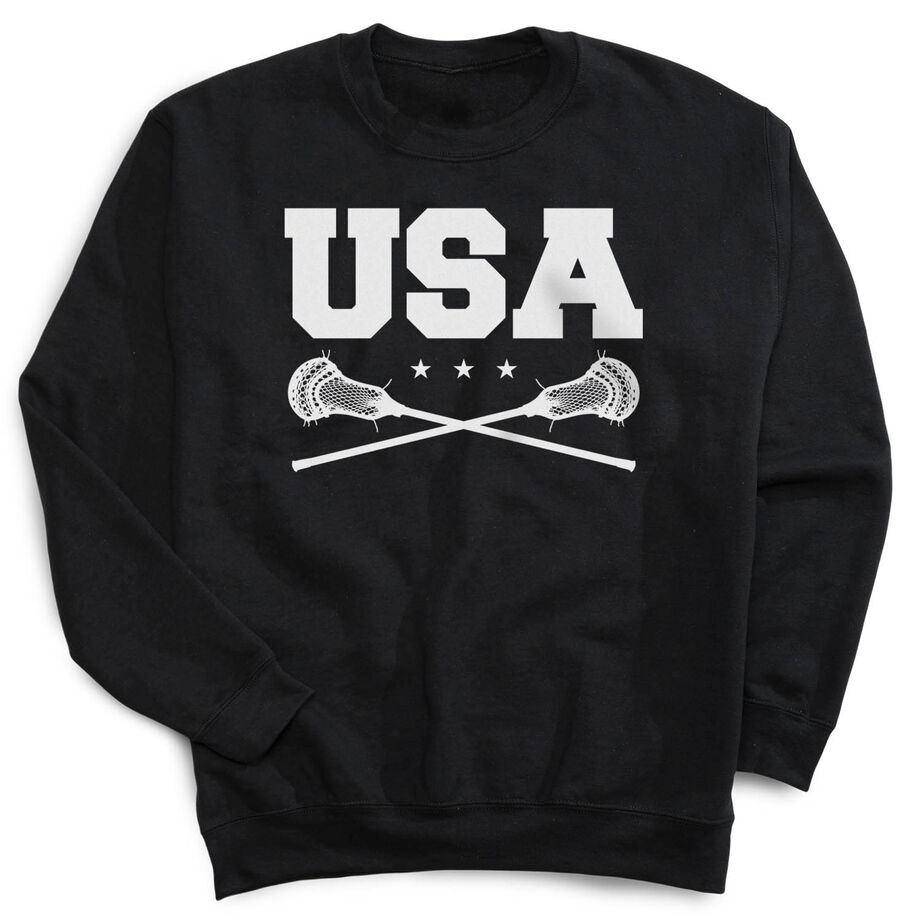 Guys Lacrosse Crewneck Sweatshirt - USA