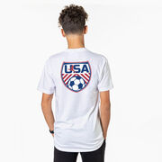 Soccer Short Sleeve T-Shirt - Soccer USA (Back Design)