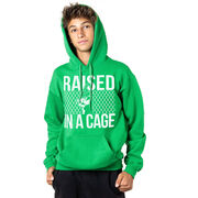 Baseball Hooded Sweatshirt - Raised In a Cage