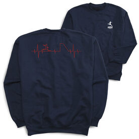Soccer Crewneck Sweatshirt - Soccer Heartbeat (Back Design)