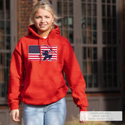 Hockey Hooded Sweatshirt - Patriotic Hockey