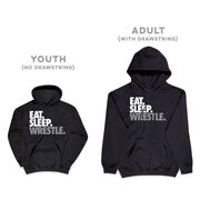 Wrestling Hooded Sweatshirt - Eat Sleep Wrestle (Stack)