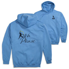 Softball Hooded Sweatshirt - Pitch Please (Back Design)