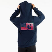 Hockey Hooded Sweatshirt - Patriotic Hockey (Back Design)