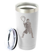 Guys Lacrosse 20 oz. Double Insulated Tumbler - Goalie Silhouette