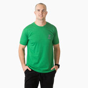 Guys Lacrosse Short Sleeve T-Shirt - Lacrosse Dad Sticks (Back Design)