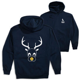 Softball Hooded Sweatshirt - Softball Reindeer (Back Design)