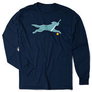 Softball Tshirt Long Sleeve - Mitts The Softball Dog