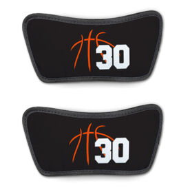 Basketball Repwell&reg; Sandal Straps - Basketball Lines with Number