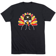 Baseball/Softball Short Sleeve T-Shirt - Goofy Turkey Player