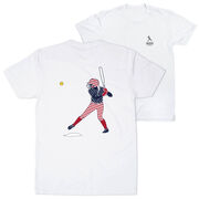 Softball Short Sleeve T-Shirt - Softball Star (Back Design)