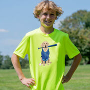 Baseball Short Sleeve Performance Tee - Dinger the Baseball Dog