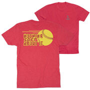 Softball Short Sleeve T-Shirt - Nothing Soft About It (Back Design)