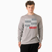 Hockey Tshirt Long Sleeve - Bones Saying