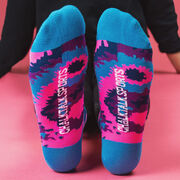 Volleyball Ankle Socks - Volleyball Tie-Dye Swirl