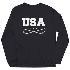Hockey Long Sleeve Performance Tee - USA