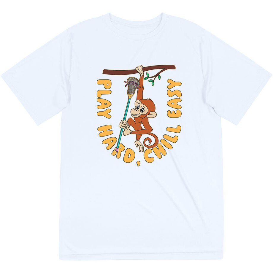 Guys Lacrosse Short Sleeve Performance Tee - Play Hard, Chill Easy
