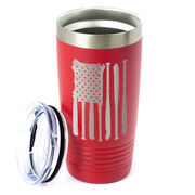 Baseball 20 oz. Double Insulated Tumbler - Flag