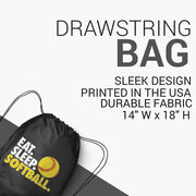 Softball Drawstring Backpack Eat. Sleep. Softball.