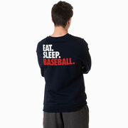 Baseball Crewneck Sweatshirt - Eat Sleep Baseball Bold (Back Design)