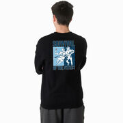 Guys Lacrosse Crewneck Sweatshirt - Survival of the Fittest (Back Design)