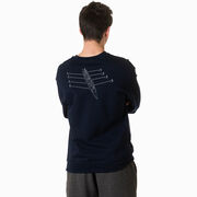 Rowing Crewneck Sweatshirt - Crew Row Team Sketch (Back Design)