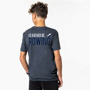 Crew Short Sleeve T-Shirt - I'd Rather Be Rowing (Back Design)